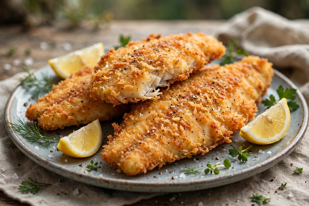 Fresh fried largemouth bass