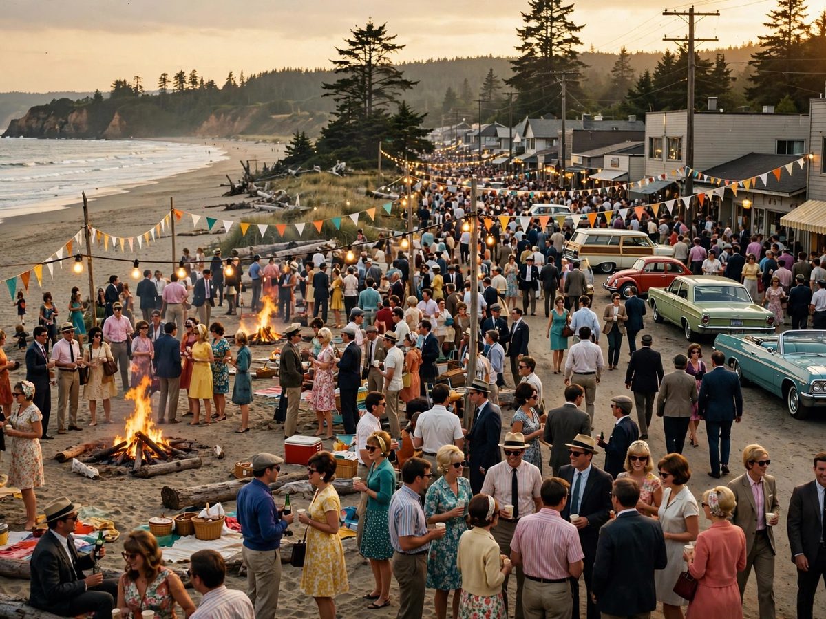 Ocean Shores 1960s party artwork