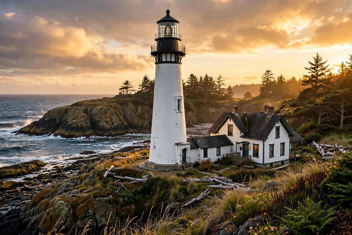Grays Harbor lighthouse artwork